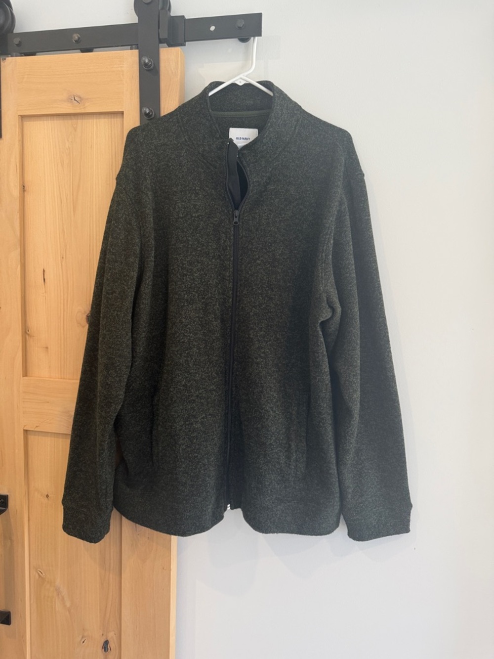 Old Navy Men's Zip-Up Sweater Jacket in Olive Green